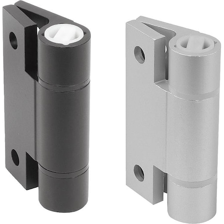 Kipp Spring Hinge Spring Closed A=55, B=67, Aluminum Black K1180.556711